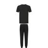 Adidas Taekwondo Rundhals-Pullover Einfaches Kurzarm-T-Shirt Gestreifte Mode Lange Hose Lässiger Sportanzug ADICLTS24CTK-BG+TR30P1T-BG