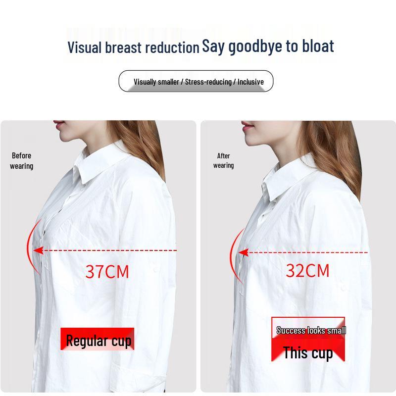 Ultra-Thin Adjustable Plus Size Full Coverage Wireless Push-Up Bra for Large Busts