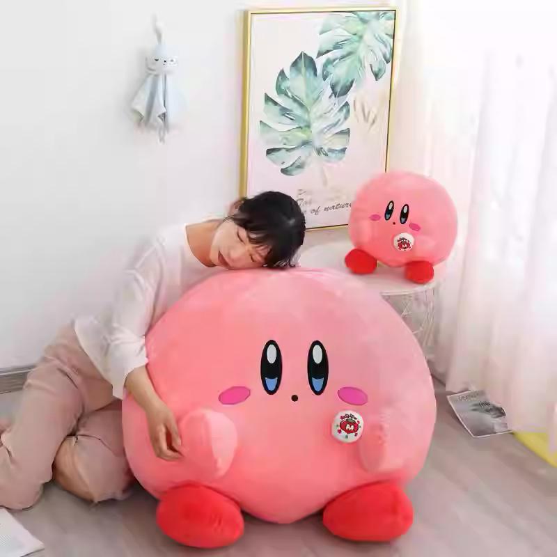 Large Cute Kirby Plush Doll Cushion - Japanese Cartoon Birthday Gift for Girls