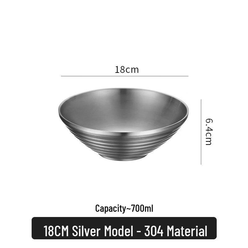 Dajujiang Korean Style Double-Wall 304 Stainless Steel Bowl