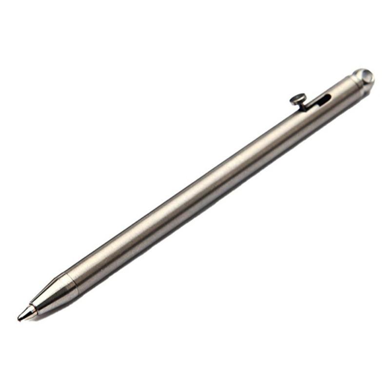 LWN Mini-Bolzenstift aus reinem Titan, tragbarer Schlüsselanhänger, Reise-Kugelschreiber aus Metall, Signierstift