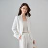 Women's White Lace Long Sleeve Blazer - Slim Fit, Short Style, Versatile for Autumn 2025