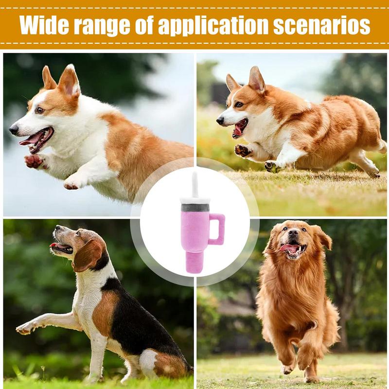 Dog Toy Plush Coffee Cup Chew Toy Durable Pet anti Bite & Plush Toys Soft Squeaky Dog Chewing Fun Toy for Puppy Oral Care