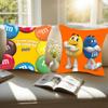 M&M's Chocolate Candy Meme Pillow Case Pattern Printed Pillowcase for Living Room Sofa Cushion Cover & Bedroom Decor