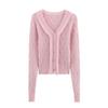 2025 Spring Women's European & American Fashion Slimming Casual Knit Cardigan