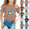 Kleinkind Jungen und Mädchen T-Shirts Kinder Oberteil Mädchen Bedrucktes Kurzarm-T-Shirt