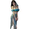 Erotic Bar Party Green Hanfu Lingerie Sexy Princess Women Chiffon Temptation Erotic Uniform Ancient Dance Stage Cosplay Costumes