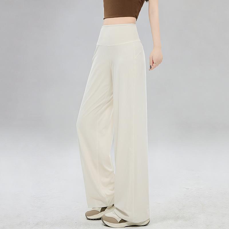 Women's Slimming Straight-Leg Sports Pants: Summer Casual Running & Wide-Leg Yoga Fitness Pants