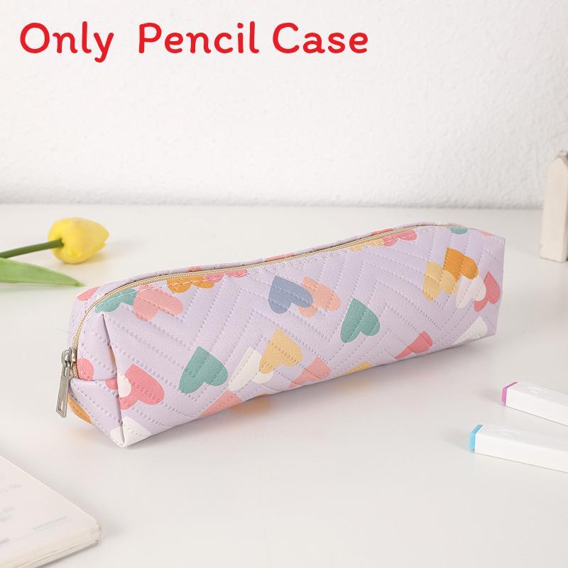 Cute Love Heart Pen Bag With Zipper Closure For Children And School Use