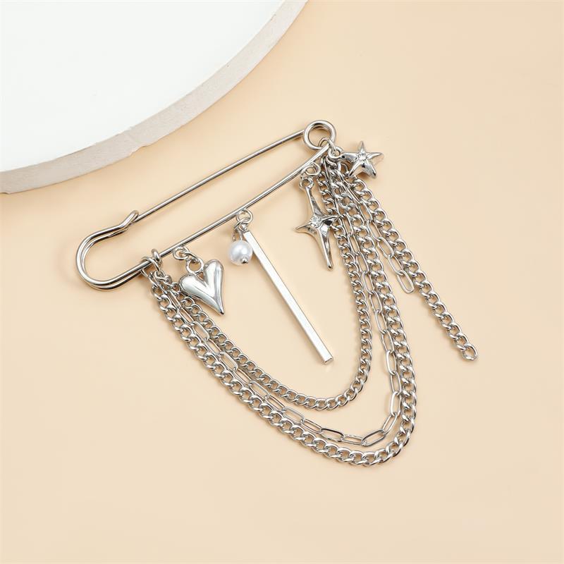 Gioielli Retrò Diamante Stella Amore Perla Catena Frangia Spille Eleganti Abbigliamento Donna Decorazioni Accessori Ciondolo Borsa Spille Completo Regalo
