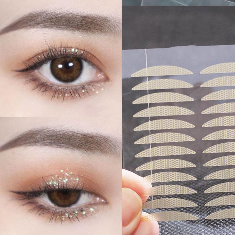 5 Foi Bandă Invizibilă pentru Pleoape Duble Transparentă Autoadezivă Naturală Ridicare Ochi Mari Autocolante pentru Ochi din Plasă-Dantelă Fără Urme Ochi