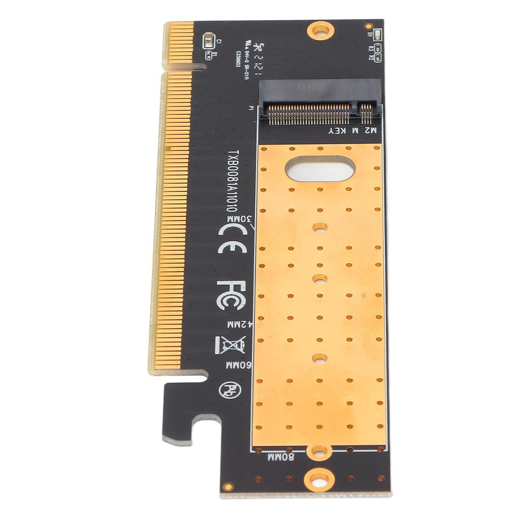 M.2 to PCIE3.0 Adapter 8GB S Speed PCIE X16 Slot Free Expansion 2280 2260 2242 2230 with Heat Emission Hole for Windows