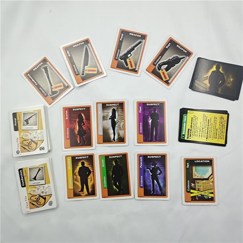 Funny Poker Cluedo Card Game Family Entertainment Party Portable Game Board