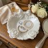 Smooth Surface Jewelry Storage Tray Plastic Bow Knot Trinket Plate  Home Decoration