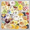 Cute Waterproof Cat Head Stickers Pack - 50 Cartoon Kitten Emoticons for Decoration