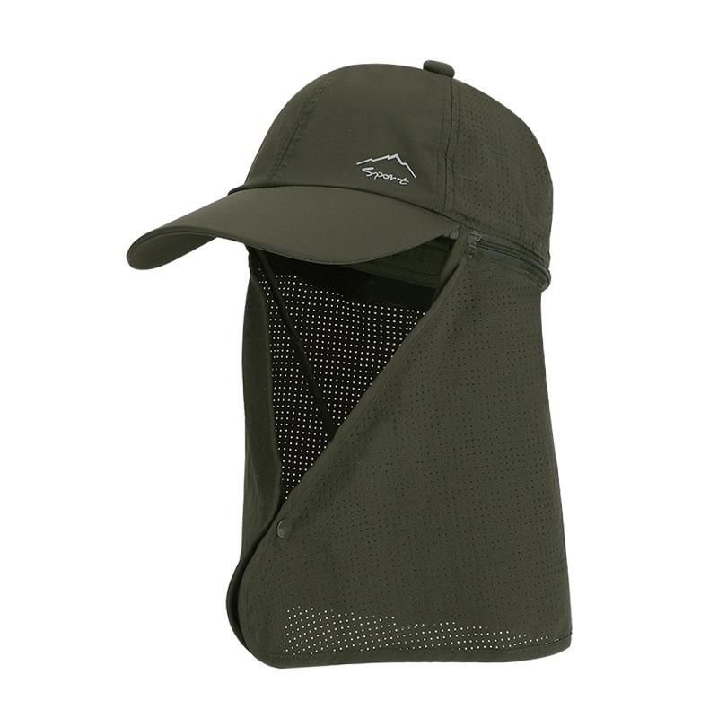 9237 summer sunscreen visor men's mountaineering fishing quick-drying bucket hat outdoor with shawl baseball cap children