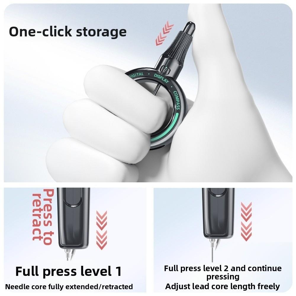 Digitale Radius Display Cirkel Tekenmalplaat Precisie Druk Kompas Liniaal Basisschool Examens