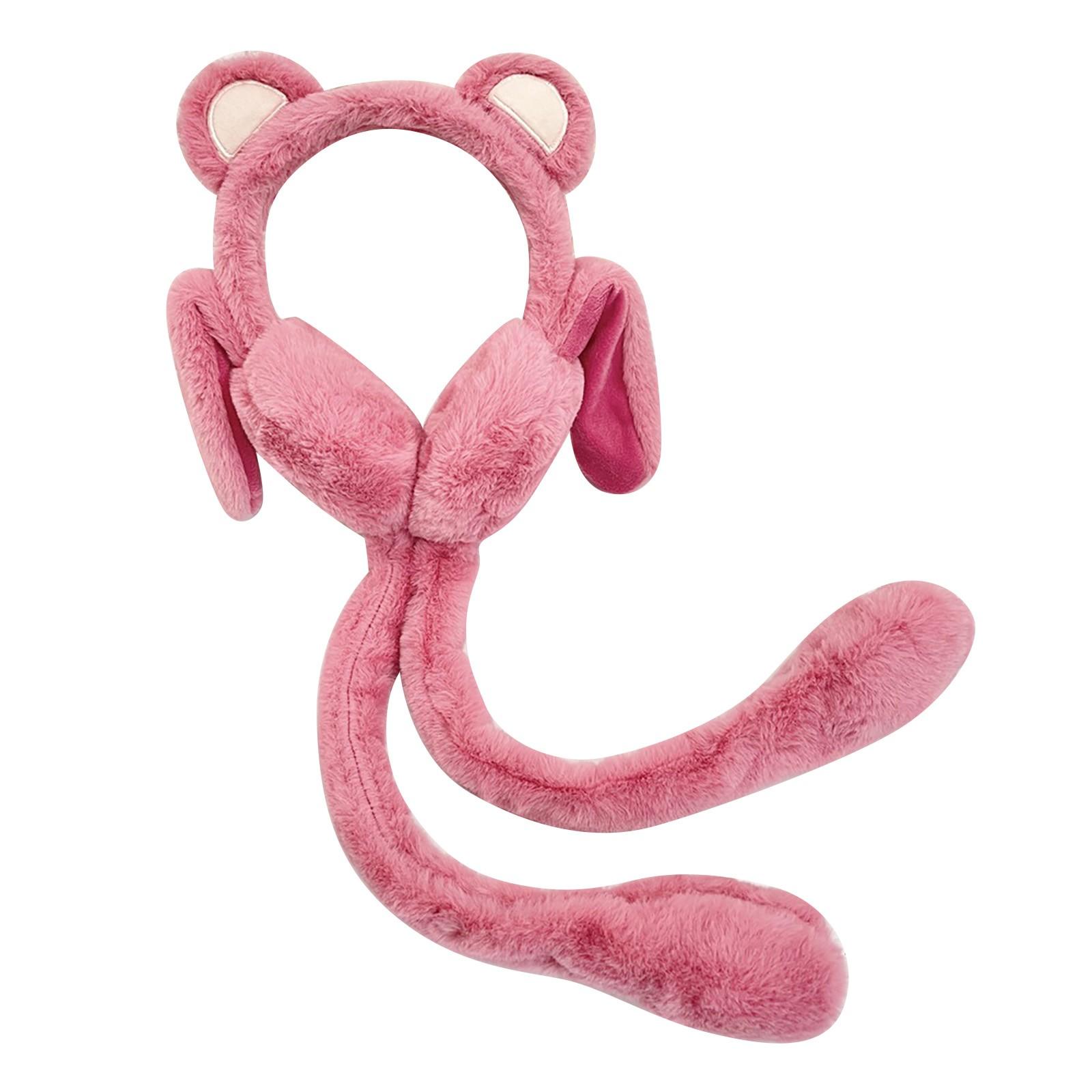 

Зимние уличные теплые наушники корейской моды Kawaii подвижная подушка безопасности теплые наушники для девочек зимние милые наушники с медведем