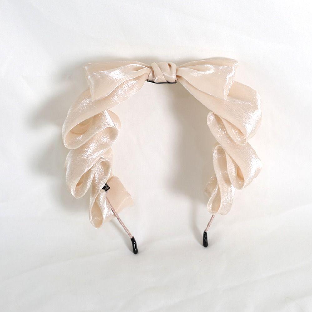 Snow Pearl Light Yarn Headband Lolita Cosplay Hair Decoration Cute Hair Accessories Prop