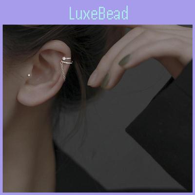 Funkelnde personalisierte Diamant-Doppellagenkette Cold Style Ohrclip Männer Frauen