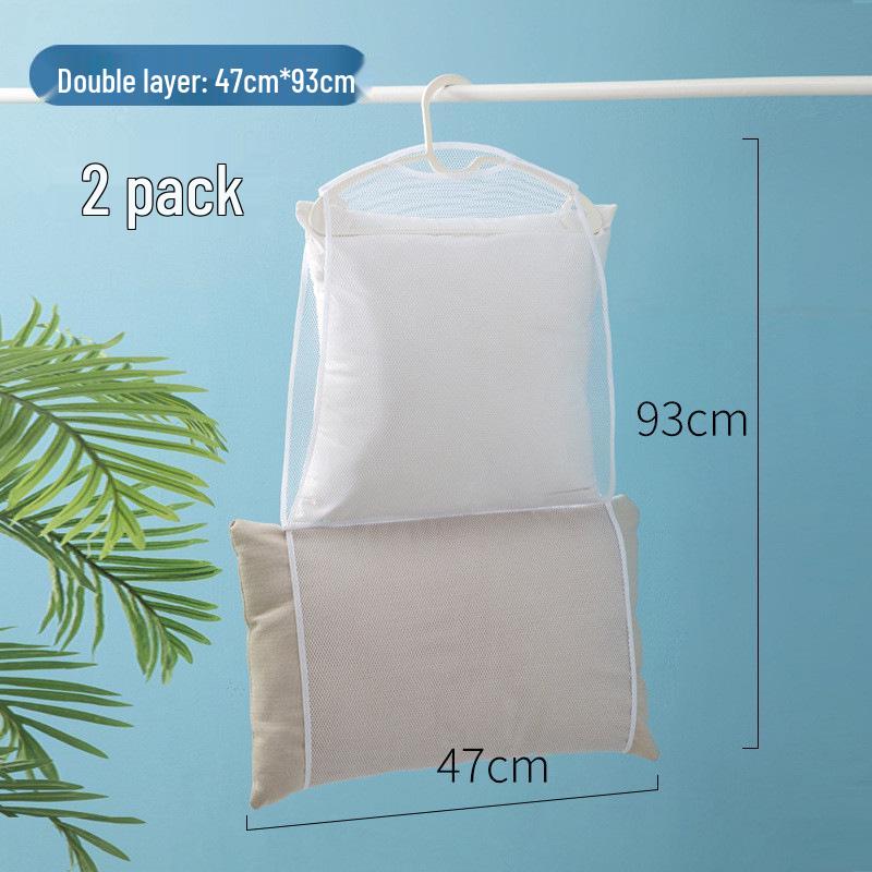 Thickened Mesh Pillow & Clothes Drying Rack for Balcony
