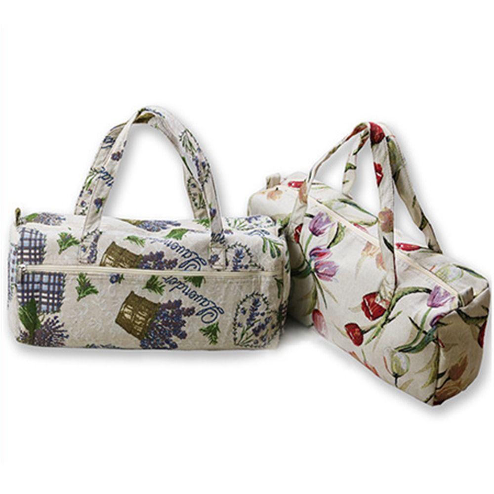 Tulip Flower Women's Hand Luggage DIY Knitting Needles Storage Bag Ladies Travel Bags Men