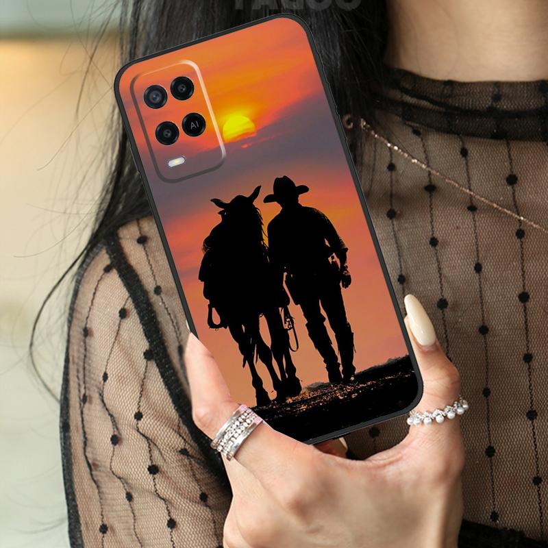 Cowboy Case For Oppo A16 A76 A96 A17 A18 A60 A80 A40 A38 A58 A78 A98 A94 A74 A54 A15 A57 A77 A5 Pro