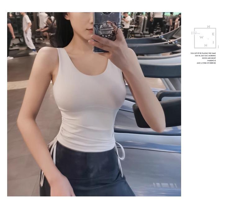 Vadderad Andningsbar Ärmlös Löpnings- & Yogaväst