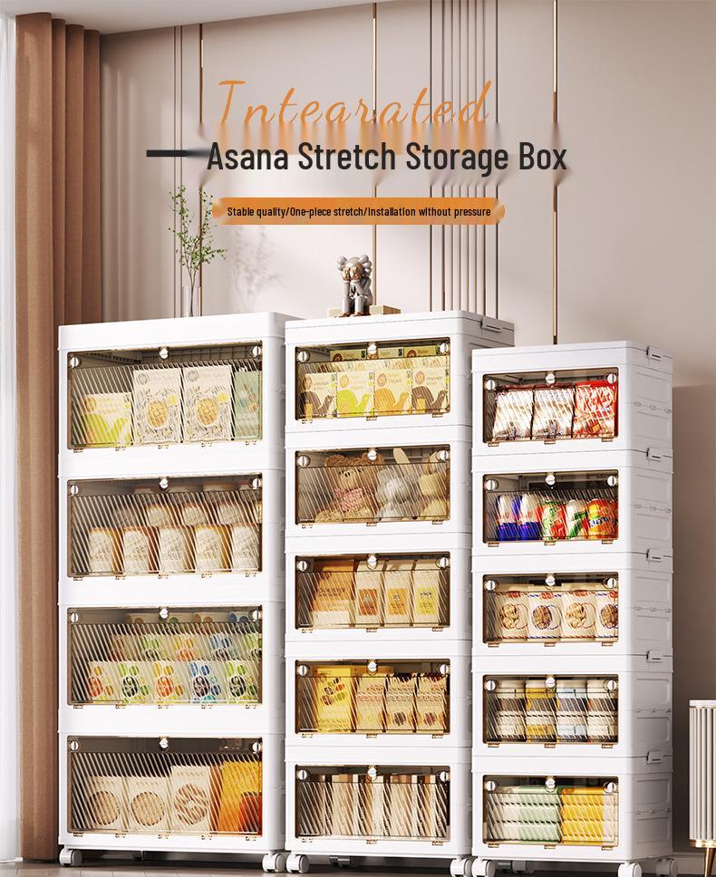 Extra Large No-Installation Plastic Storage Box for Clothes, Toys & Snacks