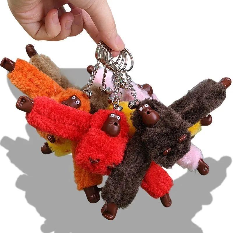 Chaveiro de Macaco de Pelúcia Fofo Pingente de Mochila Gorila Animal de Braços Longos Pingentes de Bolsa Decoração de Chaveiro Presentes de Aniversário para Adultos e Crianças