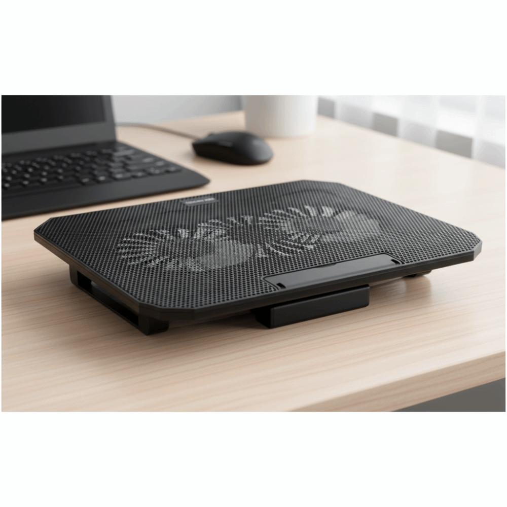 Colored Lights Notebook Riser RGB Two Fans Laptop Stand Holder Office/Home Use