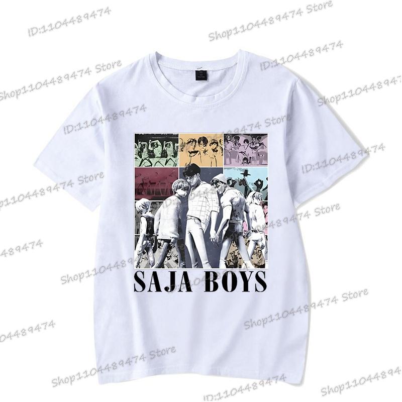 Summer New KPop Demon Hunters T-shirts Vintage Korean Ulzzang Anime Rumi Tiger Saja Boys Tshirts Hip Hop Streetwear Teenage