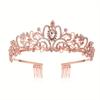 Crystal Crown Tiara With Comb Rhinestone Prom Diadem Headband For Women Bridal Wedding Hair Accessories Jewelry Tiara And Crowns