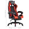 VidaXL Gaming Armchair with Footrest Reclining Chair Computer Armchair Work Office Interior Red and 287987