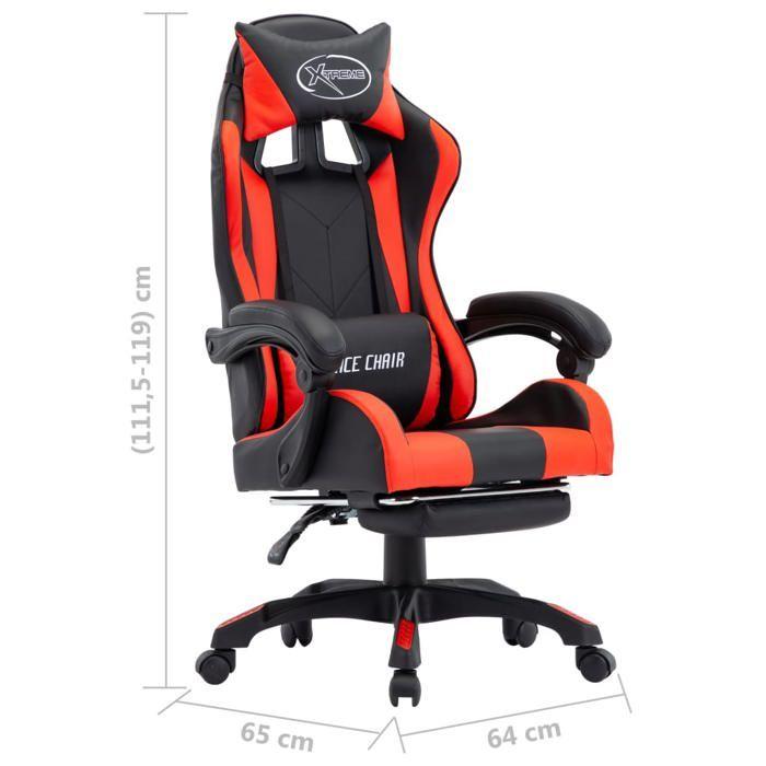 VidaXL Gaming Armchair with Footrest Reclining Chair Computer Armchair Work Office Interior Red and 287987