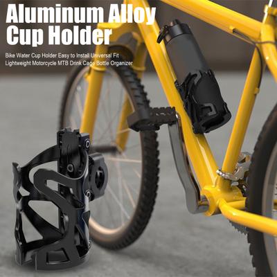 Bike Water Cup Holder Easy To Install Universal Fit Lightweight Motorcycle MTB Drink Cage Bottle Organizer