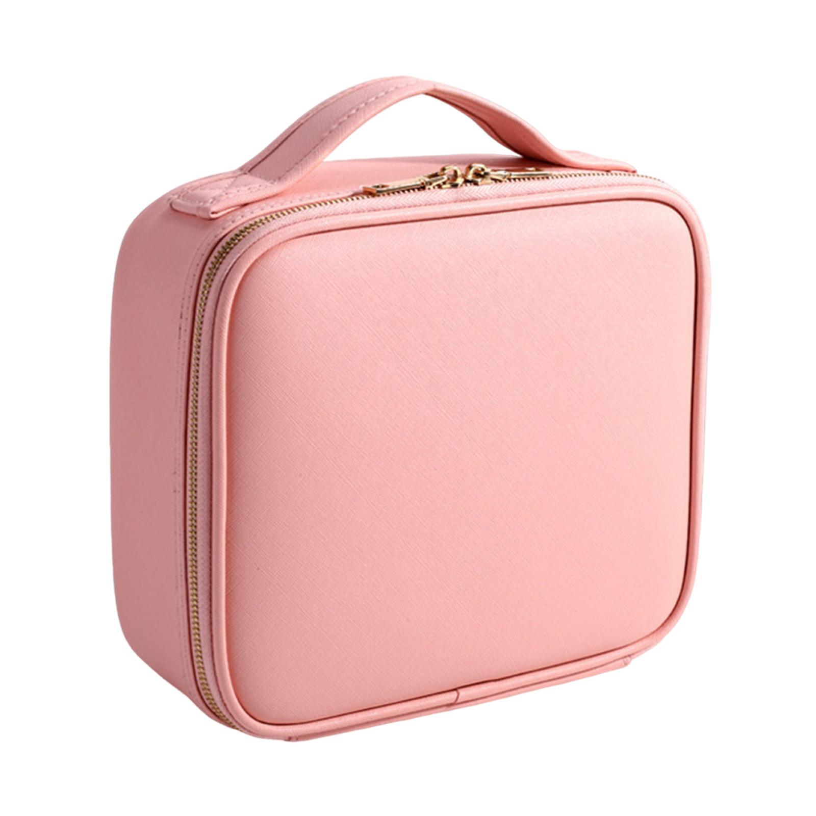 

Нейлоновый косметический кейс с регулируемыми перегородками Сумка-органайзер для художников для женщин Украшения Цифровые аксессуары розовый