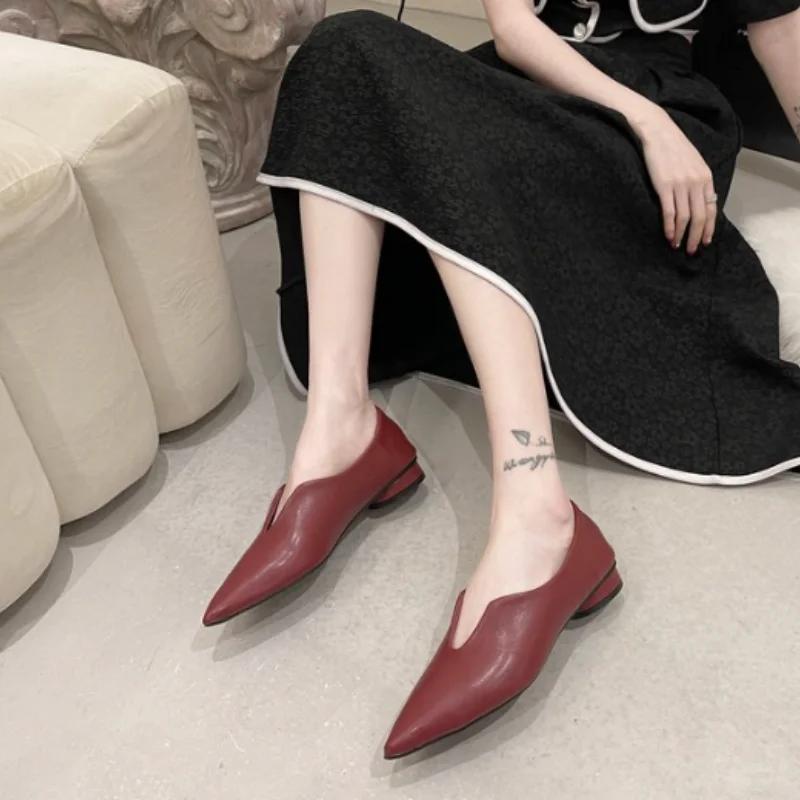 Tendance Femmes Chaussures Appartements Sandales Été Nouvelle Mode Bout Pointu Rétro Oxford Chaussures Mules Décontracté Dames Chaussures Zapatos Mujer