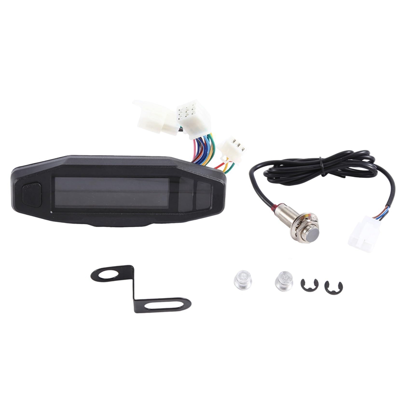 

Buerjia Универсальный двухскоростной тахометр, датчик, HD экран, цифровой прибор, приборная панель, индикатор поворота (С) долговечный C чёрный