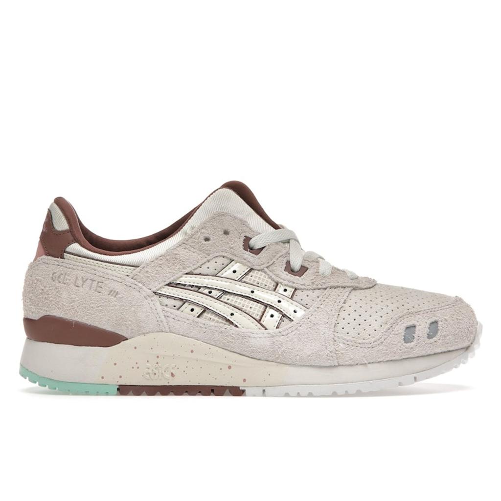 Nice Kicks X ASICS Gel Lyte 3 OG Nice Cream Unisex Sneakers Ivory Brown 1201A460-750