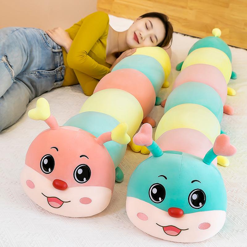 Creative Soft Caterpillar Plush Toys for Girls with Long Strips and Legs Pillows Birthday Gift for Women