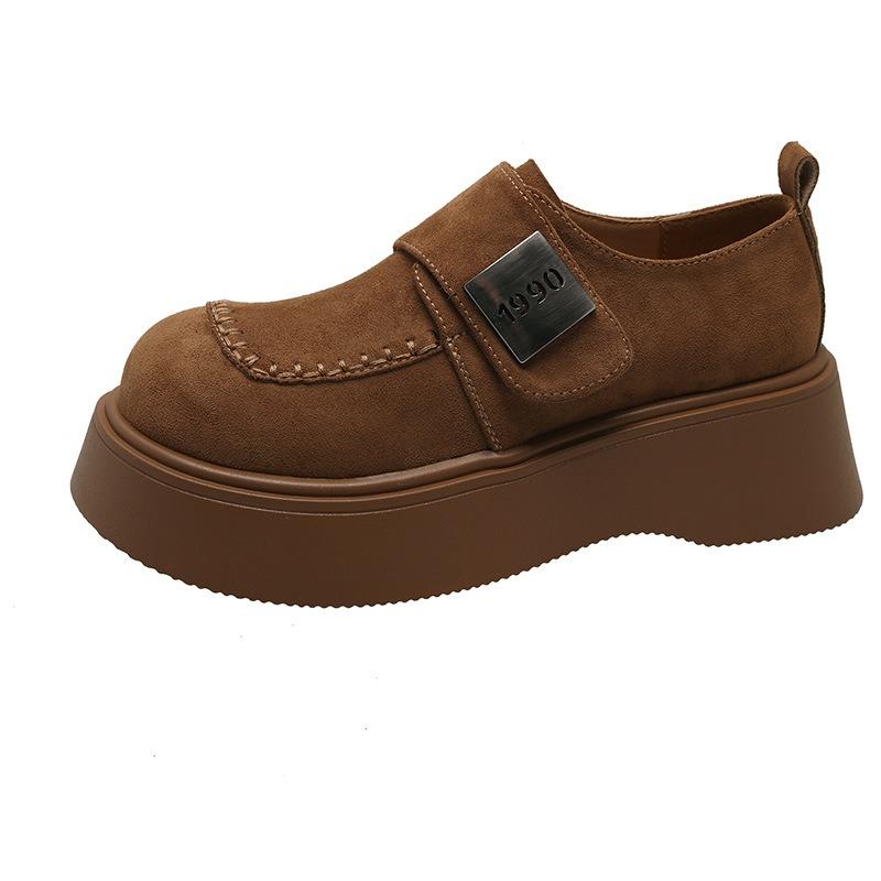 All-inclusive women's spring new platform muffin women's shoes fashionable British loafer small leather shoes