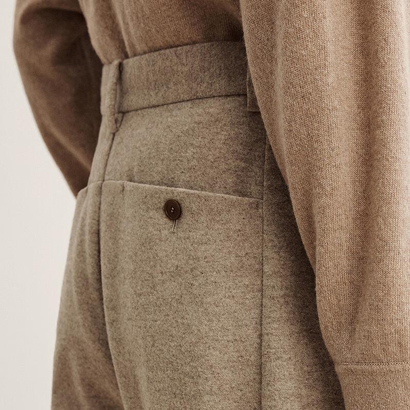LESS 2025 Winter Casual Wool Blend Trousers