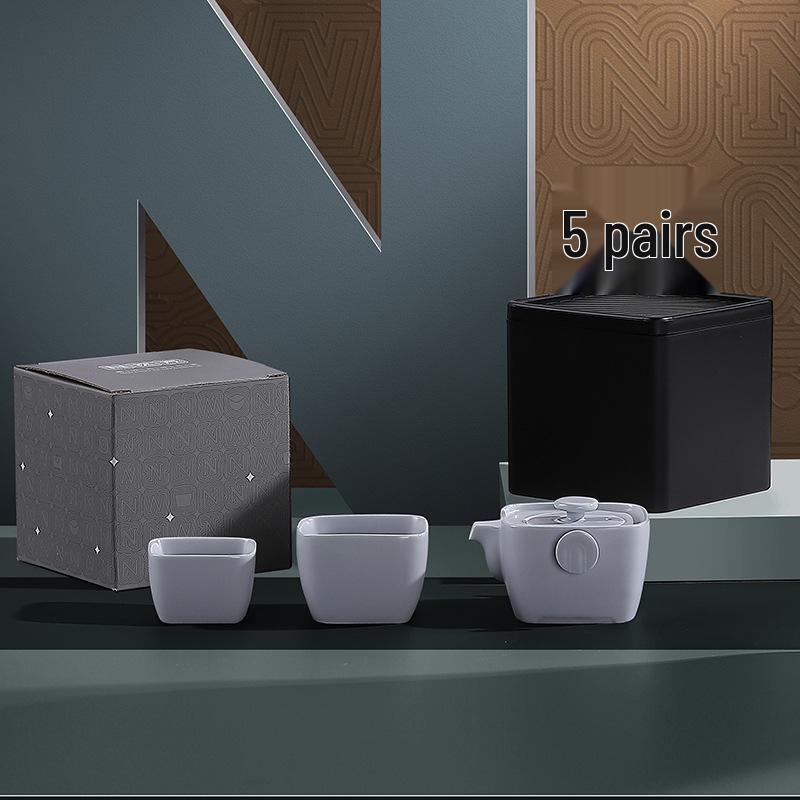 Portable Travel Tea Set with Quick-Cup Brewing - Ideal for Outdoor Use & Business Gifts