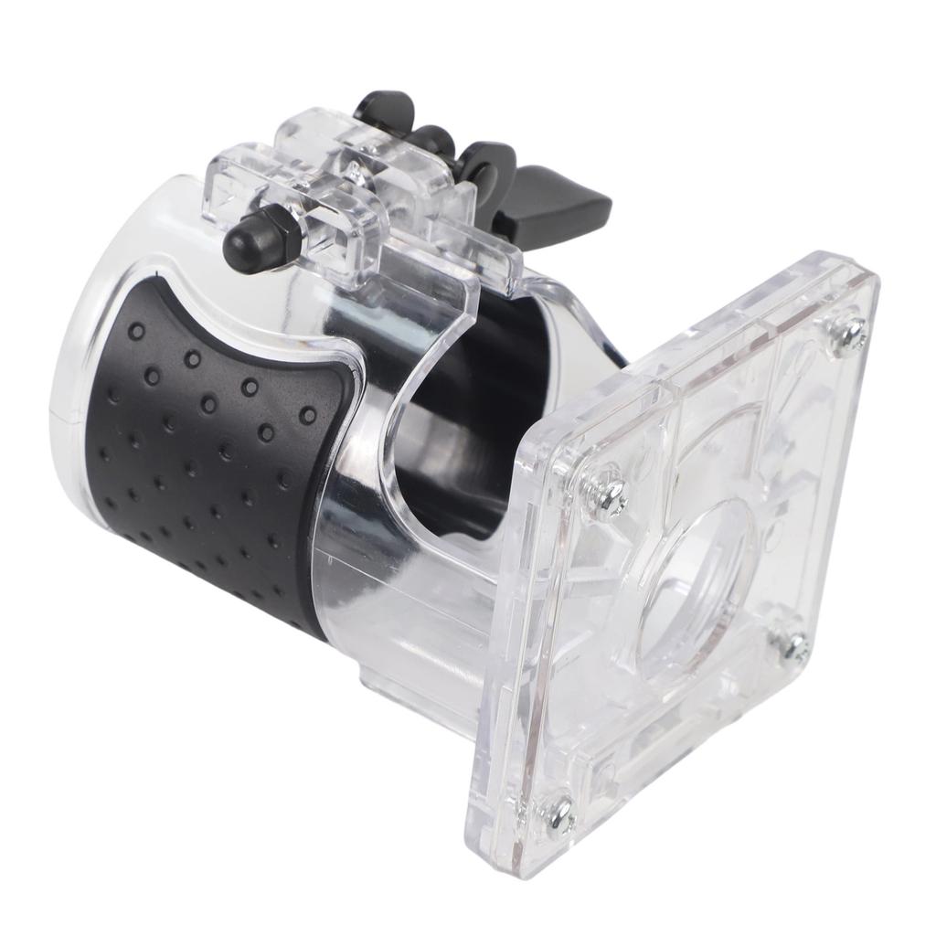 Wood Router Base for RT0701C WU601 Electric Trimmer Machine with Adjustable Screws and Transparent Plastic Metal Design