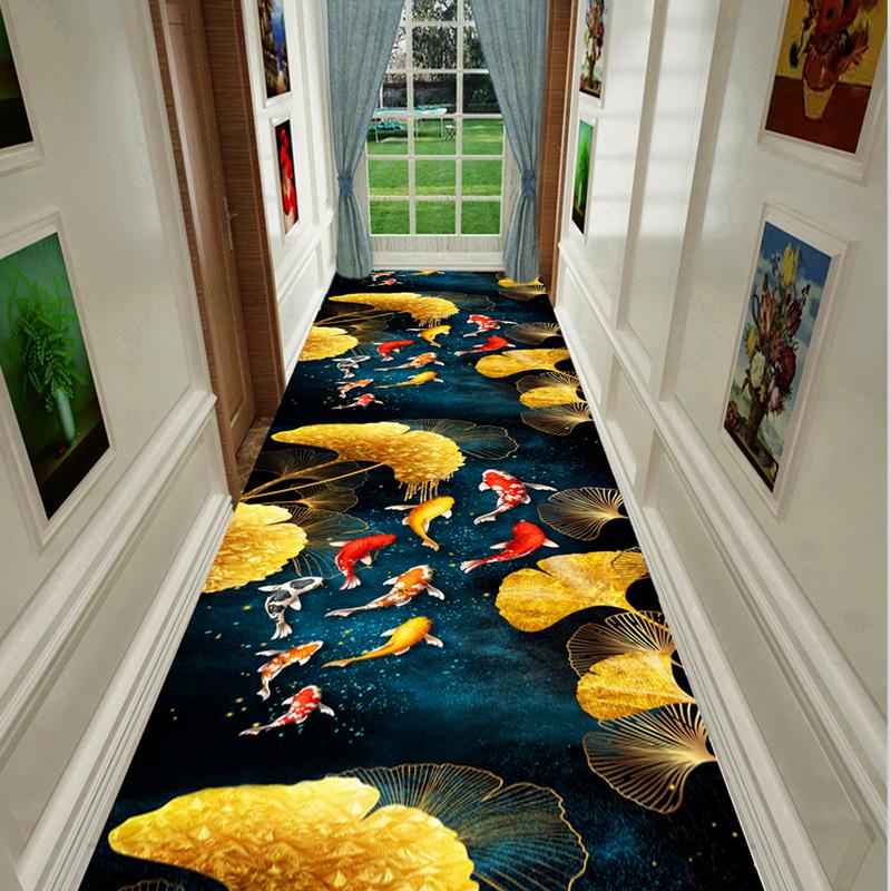 European Style Long Carpet For Stairway Hallway Carpets Nordic Home Corridor Carpets Aisle Rug Party Wedding Red Area Rugs