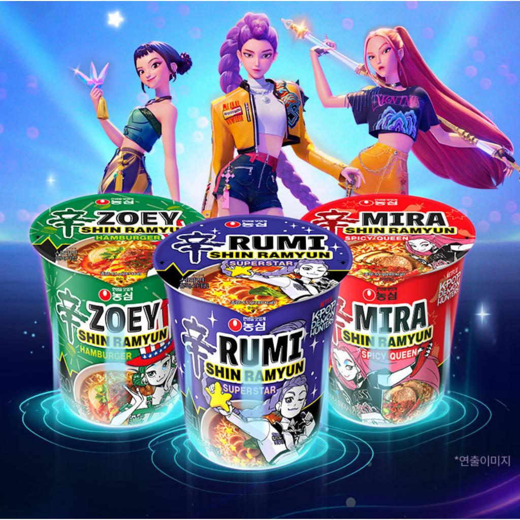Nongshim K-Pop Dämonenjäger Shin Ramen Huntrix Edition 3 Arten