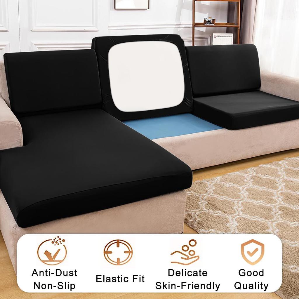 Solid Color Stretch Milk Silk Waterproof Sofa Slipcover