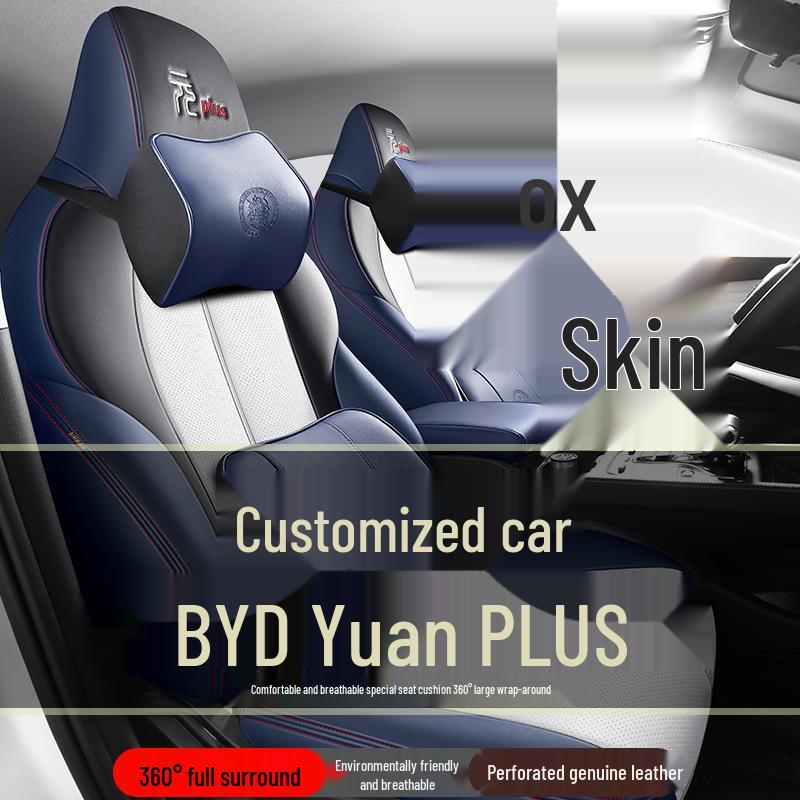 BYD Yuan Plus All-Season Leather Car Seat Covers, Full Wrap for Five Seats