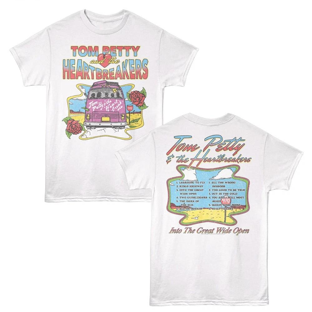 Tom Petty & The Heartbreakers Into The Great Wide Open Song List Men s T Shirt 2XL